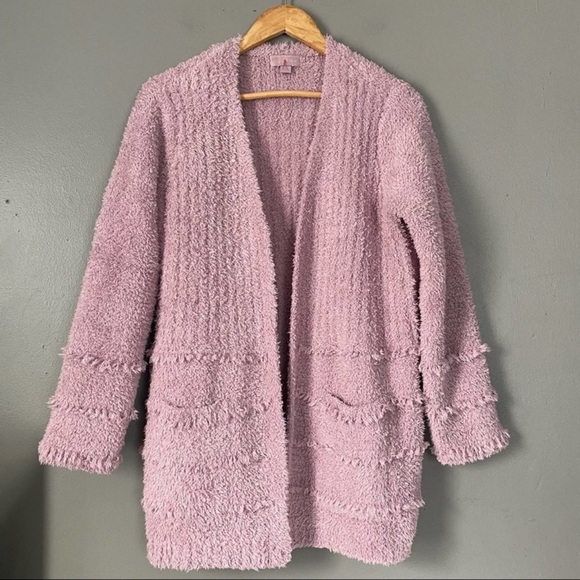 BAREFOOT DREAMS Cozychic Boardwalk Cardigan Soft New Orchid Size S - Picture 2 of 8